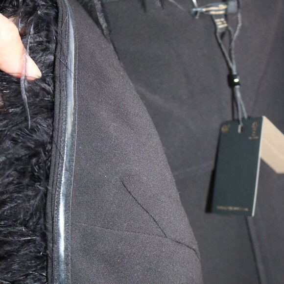 NWT Massimo Dutti Off-The-Shoulder Long Crepe Strapless Feather Dress Size US 4 - Picture 13 of 13